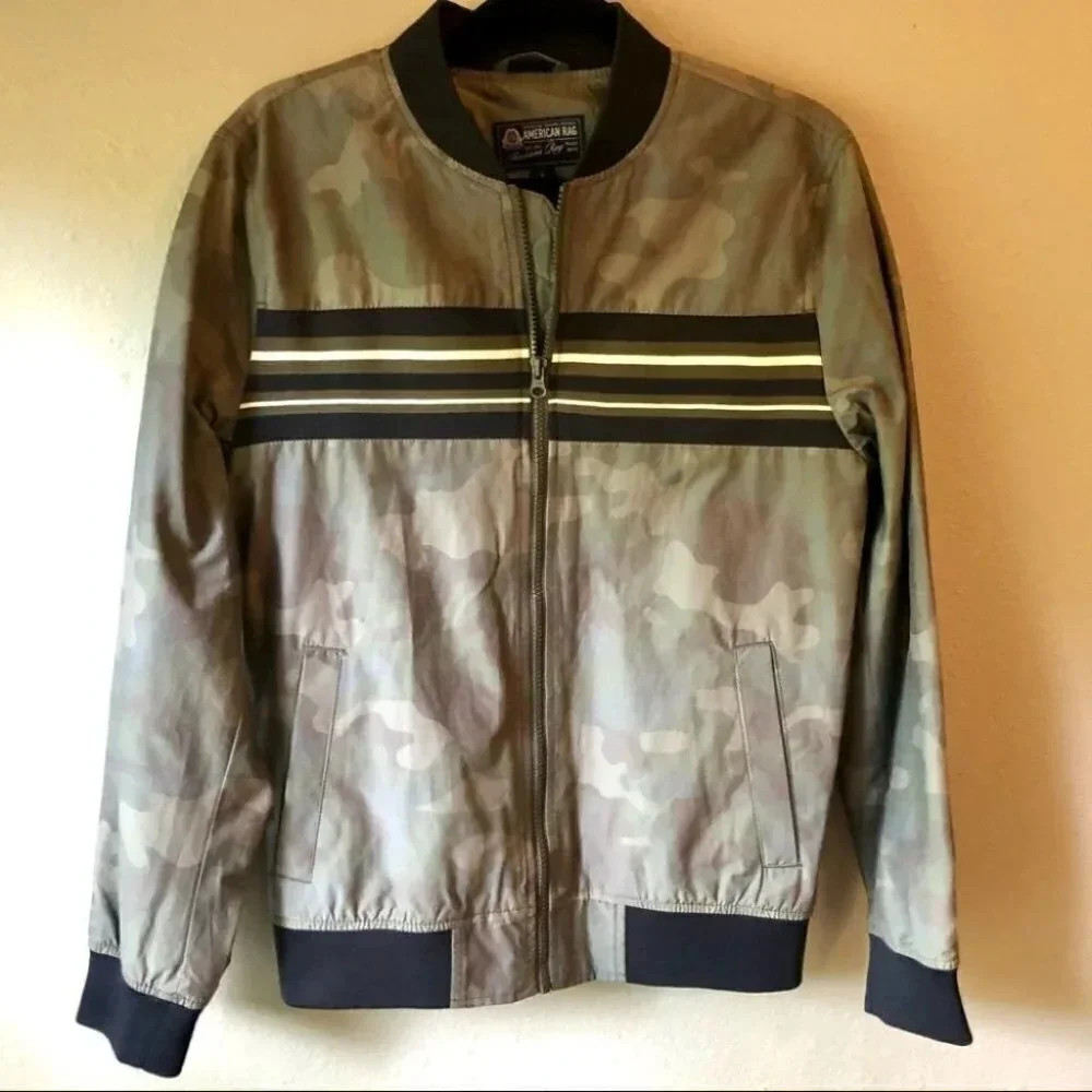 American Rag Men's Camo Full Zip Jacket Size Small